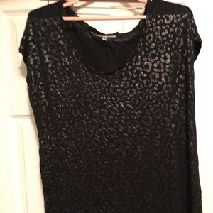 Jennifer Lopez size XL cheetah top black